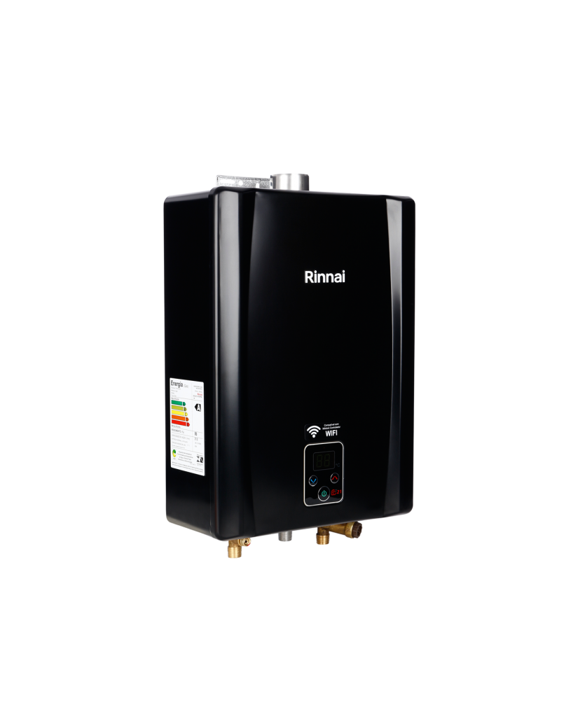 Aquecedor Rinnai Digital BLACK 21L a Gás REU-E210 FEHB Bivolt