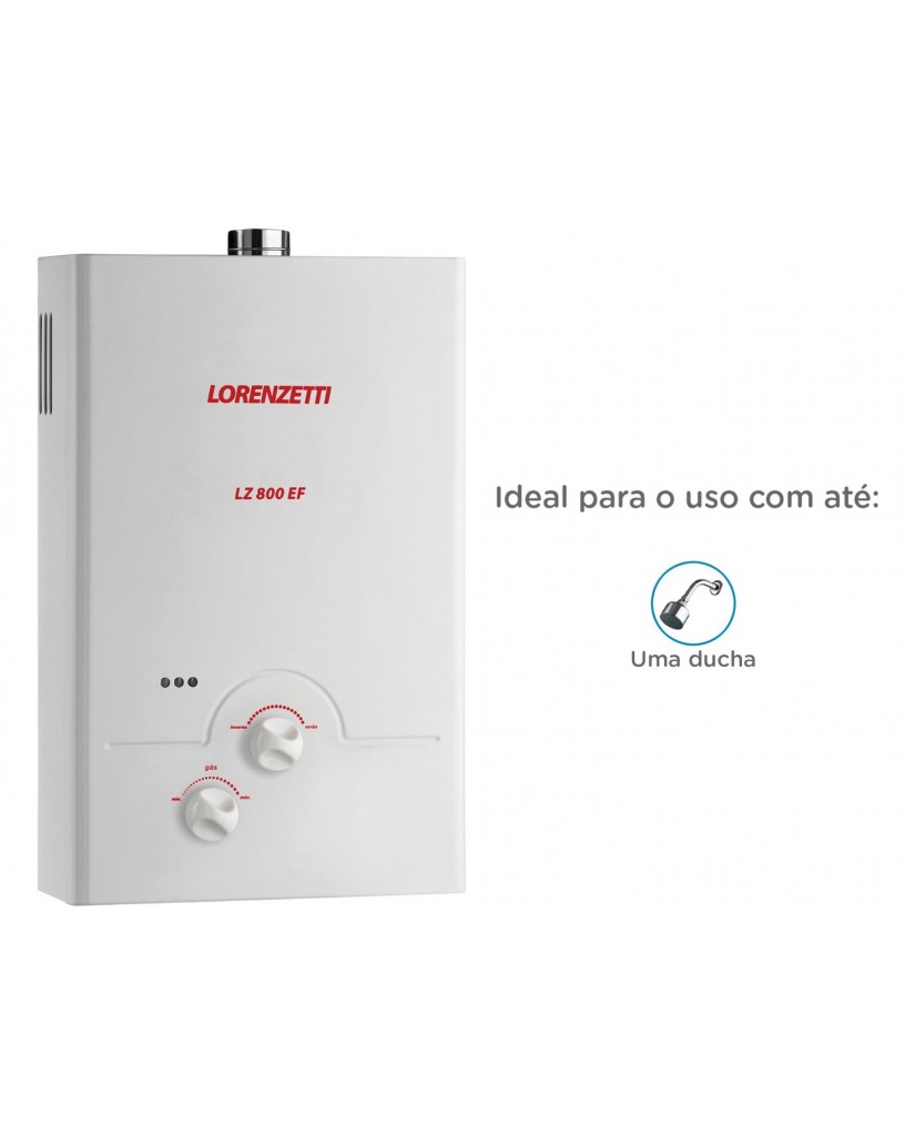 Aquecedor Lorenzetti 800EF - EXAUSTÃO FORÇADA