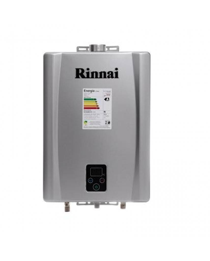 Aquecedor Rinnai Digital 21L Gás REU-E210 FEHG Prata Bv